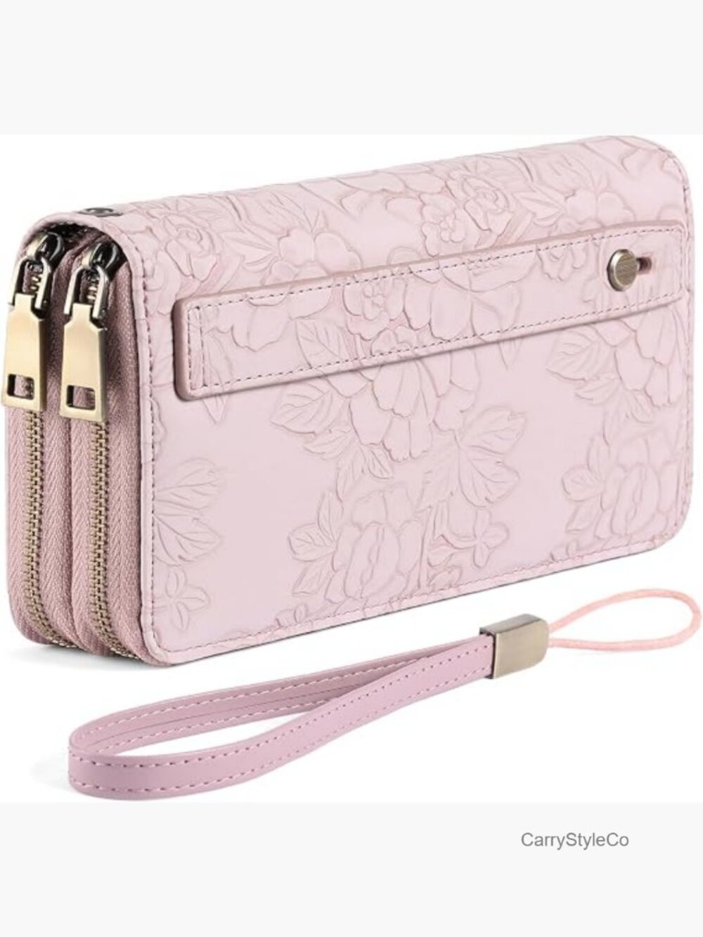 Large RFID Wristlet Clutch Wallet 24 Card Slots Zip Around